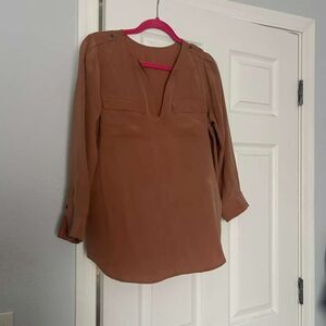 Joie Rust color Silk Blouse S